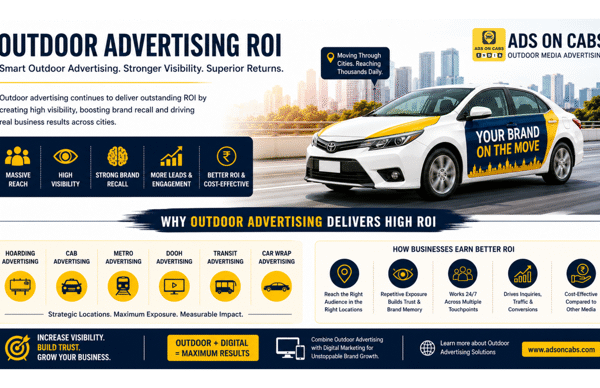 Outdoor Advertising ROI: How Businesses Can Maximize Returns with Smart Outdoor and Cab Advertising