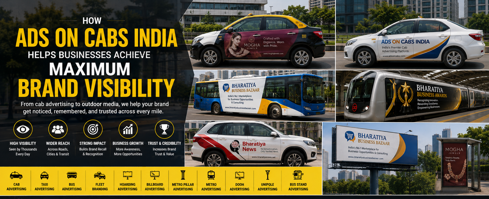 How Ads On Cabs India Helps Businesses Achieve Maximum Brand Visibility