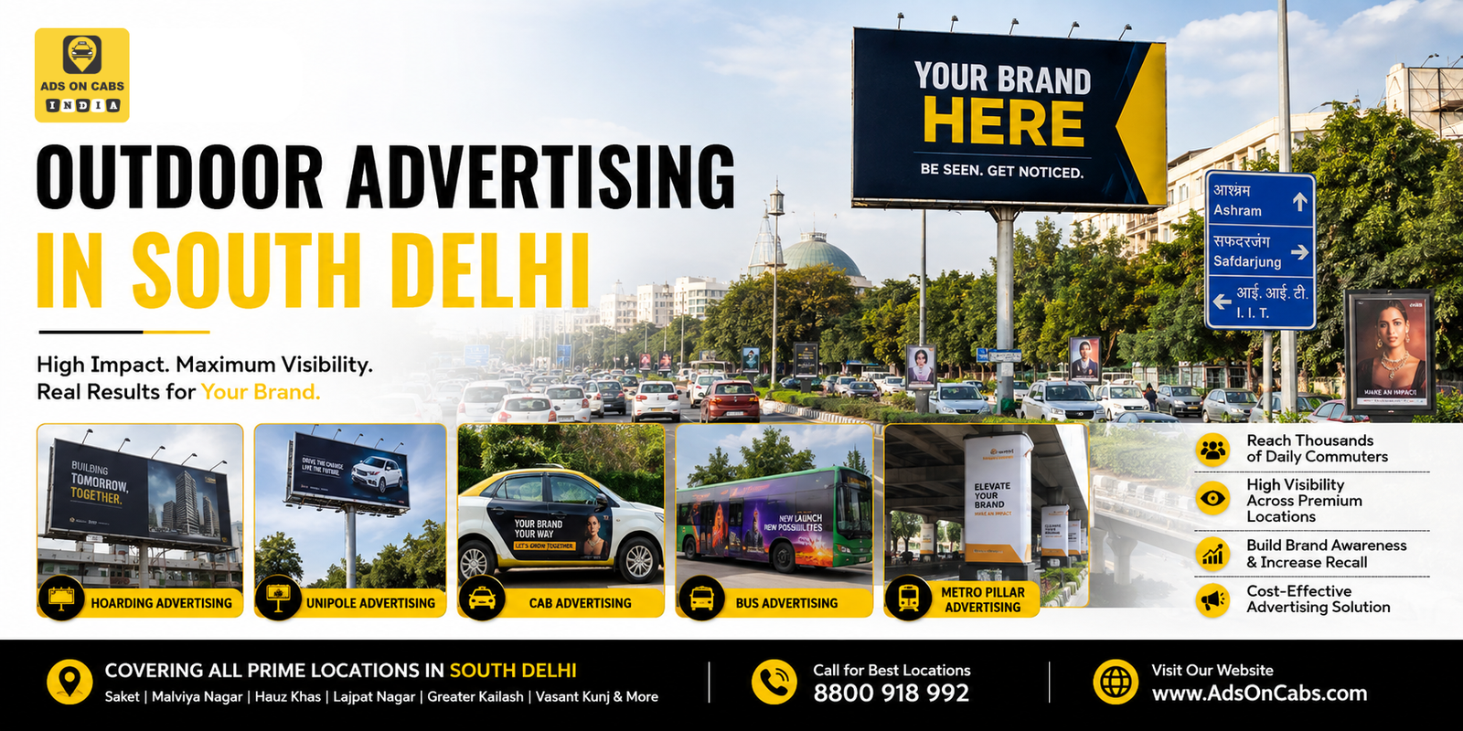 OUT DOOR ADVERTISING IN SOUTH DELHI.